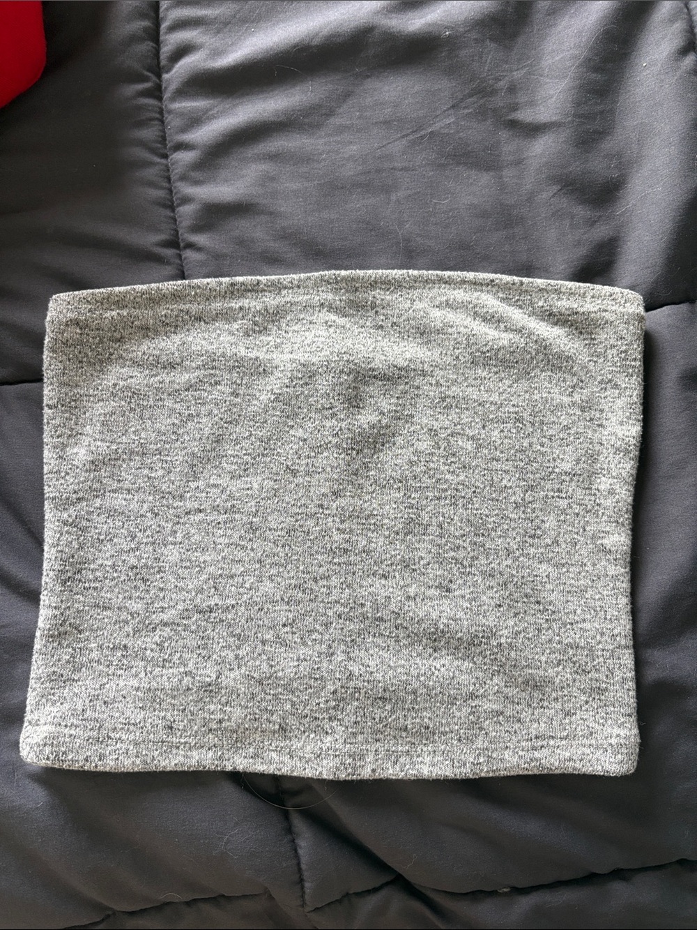 Grey Knit Tube Top